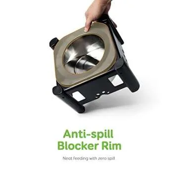 Pawque Elevated Dog Bowls with Adjustable Heights & Anti-Spill Design