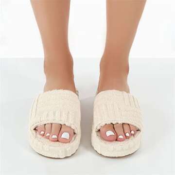Keleimusi Women’s Towel Fabric Slipper for Everyday Comfort