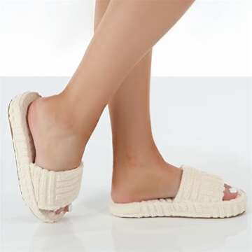 Keleimusi Women’s Towel Fabric Slipper for Everyday Comfort
