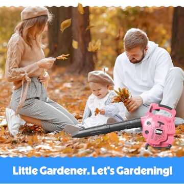 Toy Choi's Leaf Blower Toy Tool Pretend Play Series,Pink Outside Construction Toddler Toys with Saw,...