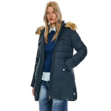 Orolay Women's Down Jacket with Faux Fur Trim Hood - Warm & Stylish