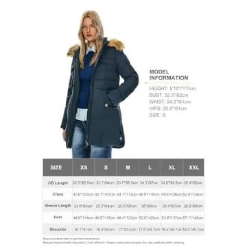 Orolay Women's Stylish Winter Down Jacket Navy