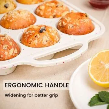 2Pack Silicone Small Muffin Pans for Easy Baking