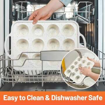 2Pack Silicone Small Muffin Pans for Easy Baking