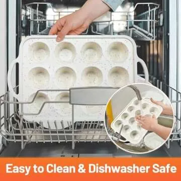 2Pack Silicone Small Muffin Pans for Easy Baking