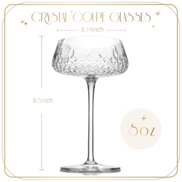 VIMERPA Coupe Glasses Set for Elegant Cocktails