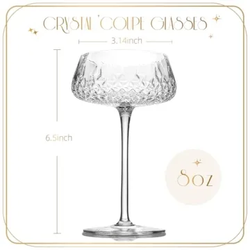 VIMERPA Coupe Glasses Set for Elegant Cocktails
