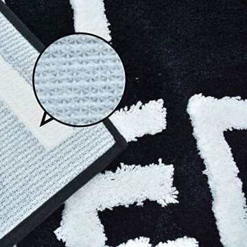 Zeeinx Get Naked Bath Mat Cute Bathroom Rugs Non Slip Microfiber Absorbent Bath Rugs Funny Bathroom Decor for Apartment Black Bath mat for Tub and Shower,Machine Washable,20”x32”