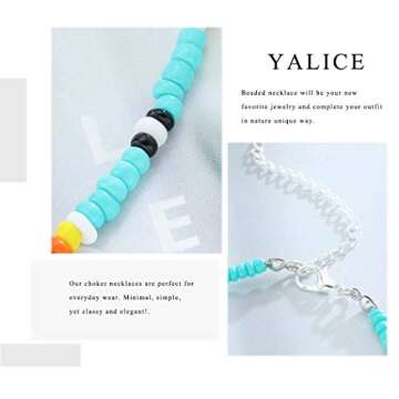 Yalice Boho Choker Necklace for Women - Colorful Beach Jewelry