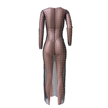 NUFIWI Sexy Rhinestone Beach Cover Up for Women