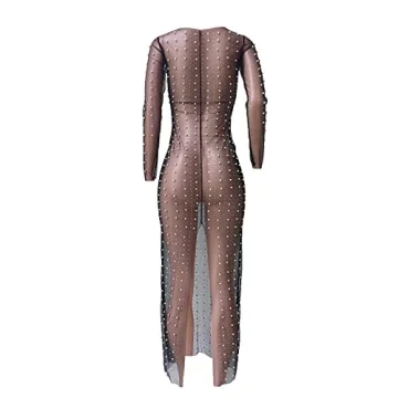 NUFIWI Sexy Rhinestone Beach Cover Up for Women