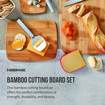 Farberware 3-Piece Eco-Friendly Bamboo Cutting Board Set