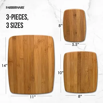 Farberware 3-Piece Eco-Friendly Bamboo Cutting Board Set