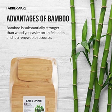 Farberware 3-Piece Eco-Friendly Bamboo Cutting Board Set