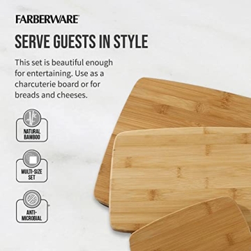 Farberware 3-Piece Eco-Friendly Bamboo Cutting Board Set