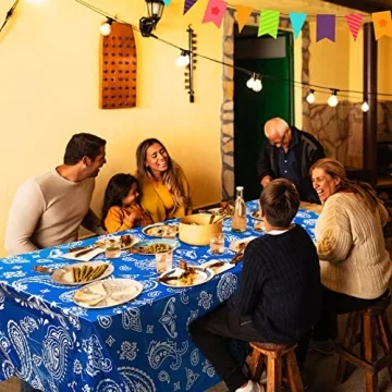 Reginary Western Tablecloths - 4 Pack Cowboy Party Covers