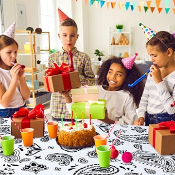 Reginary Western Tablecloths - 4 Pack Cowboy Party Covers