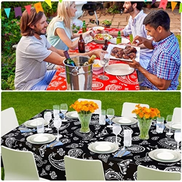 Reginary Western Tablecloths - 4 Pack Cowboy Party Covers