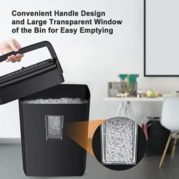 Bonsaii 10-Sheet Paper Shredder for Home Office