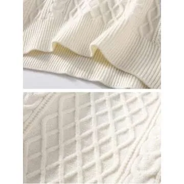 Aelfric Eden Men’s Harajuku Solid Sweater Unisex Oversized Knitted Sweaters Casual Pullover Crew Neck Tops