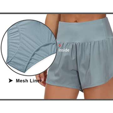 High Waisted Running Shorts for Active Women - Quick Dry