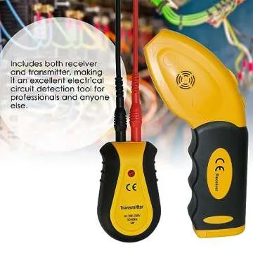 Circuit Breaker Finder, Portable Circuit Tracer Detector Quickly Locate Circuits&Fuses, LED Signal Receiver Transmitter, Fuse Socket, Plugs, Lamp Socket and Outlet Adapters AC 100-120V