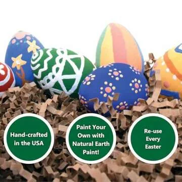 Natural Earth Paint Wooden Egg Kit for Eco-Friendly Easter Crafts