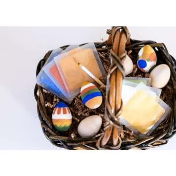 Natural Earth Paint Wooden Egg Kit for Eco-Friendly Easter Crafts
