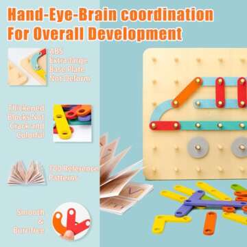 MENG YANG Montessori Toys for 2 3 4 Year Old,35 Pcs Alphabet Puzzle and Number Blocks Toys Set,Fine Motor Skills Toys for 2-5 Year Old,Toddler STEM Wooden Letters Pegboard Toy,Kids Gifts (Wooden)