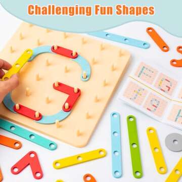 MENG YANG Montessori Toys for 2 3 4 Year Old,35 Pcs Alphabet Puzzle and Number Blocks Toys Set,Fine Motor Skills Toys for 2-5 Year Old,Toddler STEM Wooden Letters Pegboard Toy,Kids Gifts (Wooden)