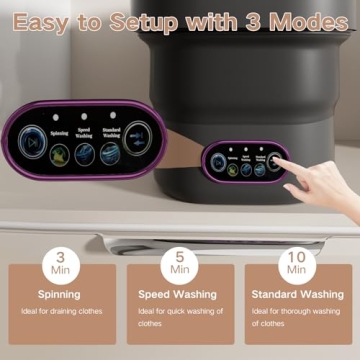 LGLRTD Portable 15L Washing Machine for Small Items