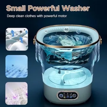 LGLRTD Portable 15L Washing Machine for Small Items