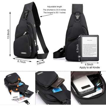 Waterproof Sling Backpack for Hiking & Daily Use