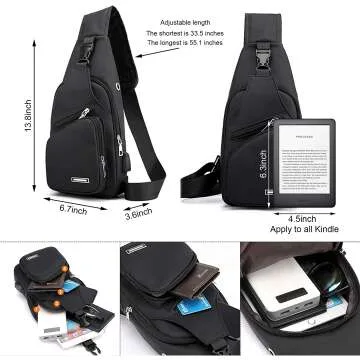Waterproof Sling Backpack for Hiking & Daily Use