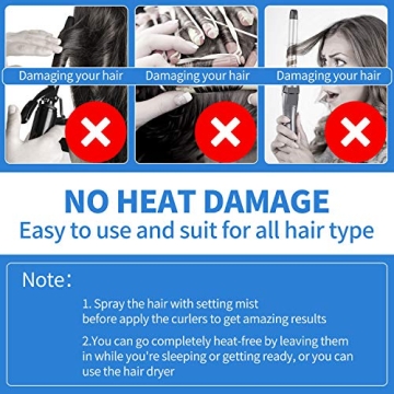 No Heat Spiral Hair Curlers Set for Damage-Free Styling