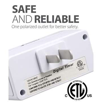 Fosmon 24 Hour Programmable Digital Timer Outlet (2 Pack), ON/Off Program, LCD Display, Mini Indoor Single Plug-in, 125V 15A for Seasonal Light, Lamp, Heater, Portable Fan, Aquarium