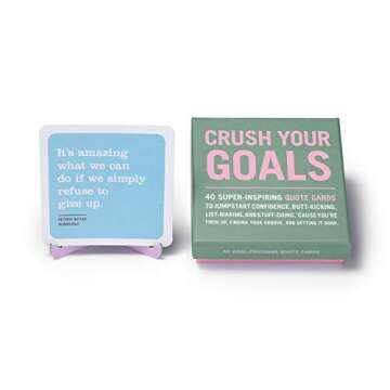 Knock Knock Crushing with Goals Motivational Quote Deck
