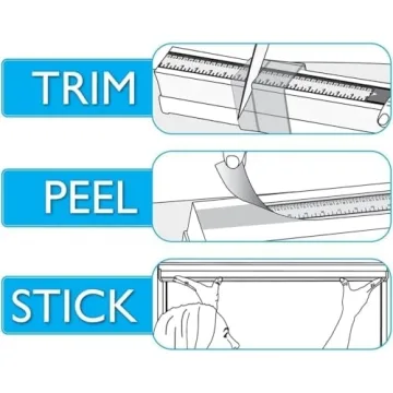 Redi Shade No Tools Easy Lift Trim-at-Home Cordless Pleated Light Filtering Fabric Shade White, 30" W x 64" L, (Fits windows 19 in - 30 in)