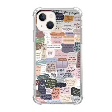 Eurdosmk Bible Verses Aesthetic Case Compatible with iPhone 13, Cute Indie Christian Postive Quotes ...