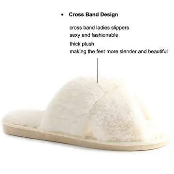 Grafingy Women's Cozy Cross Band Slippers for Every Occasion