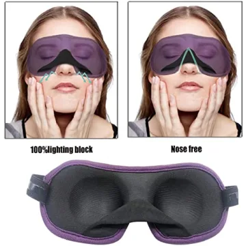 Comfortable REEBENT 3D Eye Mask for Sleeping - Block Light