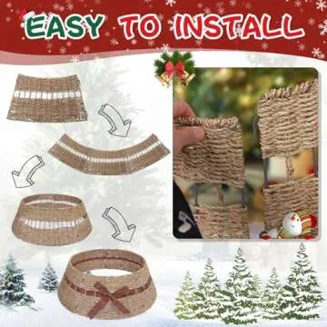 Stylish HYBDAMAI 27'' Christmas Tree Collar for Holidays