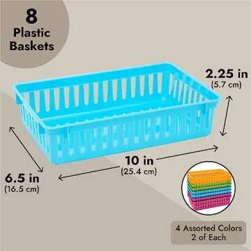 Bright Creations Colorful Storage Bins for Classroom Organization