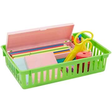 Bright Creations Colorful Storage Bins for Classroom Organization