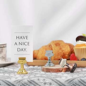 Urban Deco 16 Pieces Table Card Holder 1.6 inches Gold Steel Card Holders for Photos, Food Signs, Memo Notes, Weddings, Restaurants, Birthdays.