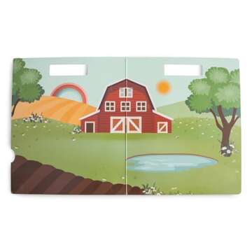 mushie Reusable Sticker Book Set (Farm) | 100+ Removable Puffy Stickers | Arts & Crafts Activity for...