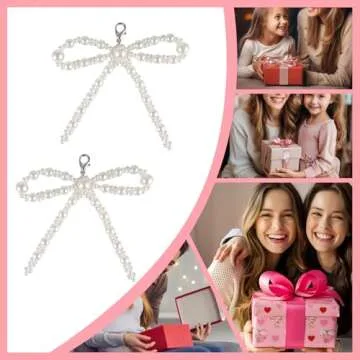 Trendy Pearl Bow Shoe Charms for Stylish Footwear