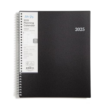 Blue Sky 2025 Planner: Weekly & Monthly Organizer with Flexible Cover
