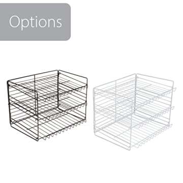 Smart Design Can Organizer for Pantry – Perfect for Kitchen Organization, Refrigerator, Cabinet, Spice Rack – 3 Tier Adjustable Can Storage - Steel Metal Shelves – Holds Up to 36 Cans - White