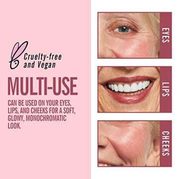 KIMUSE Multi Stick Trio Face Makeup, Cream Blush Stick for Cheeks & Lips, Moisturizer & Highlighter Makeup Sticks for All Skin